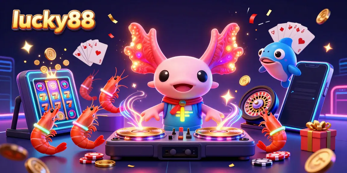 Experience the thrill of lucky88 with vibrant casino elements and a lively underwater party scene.