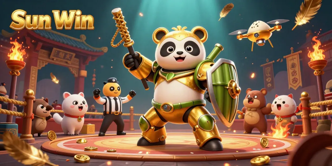 Experience the excitement of Sun Win in a vibrant casino arena filled with thrilling game elements.