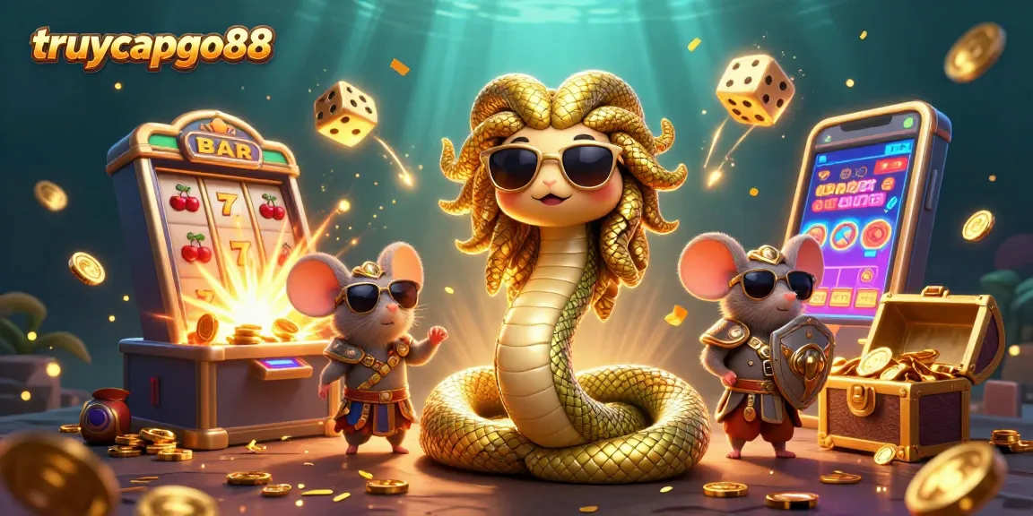 Spin the reels at truycapgo88 and experience a jackpot explosion with friendly Medusa and a warrior mouse!